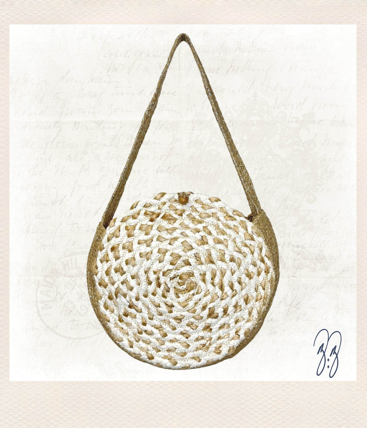 Woven Jute Shoulder Bag