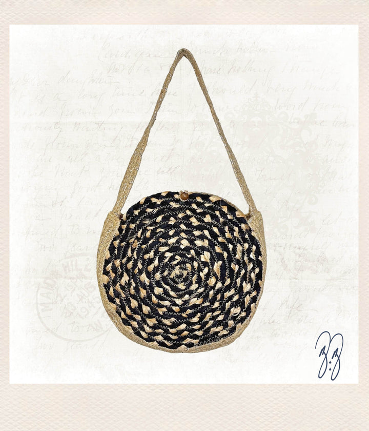 Woven Jute Shoulder Bag