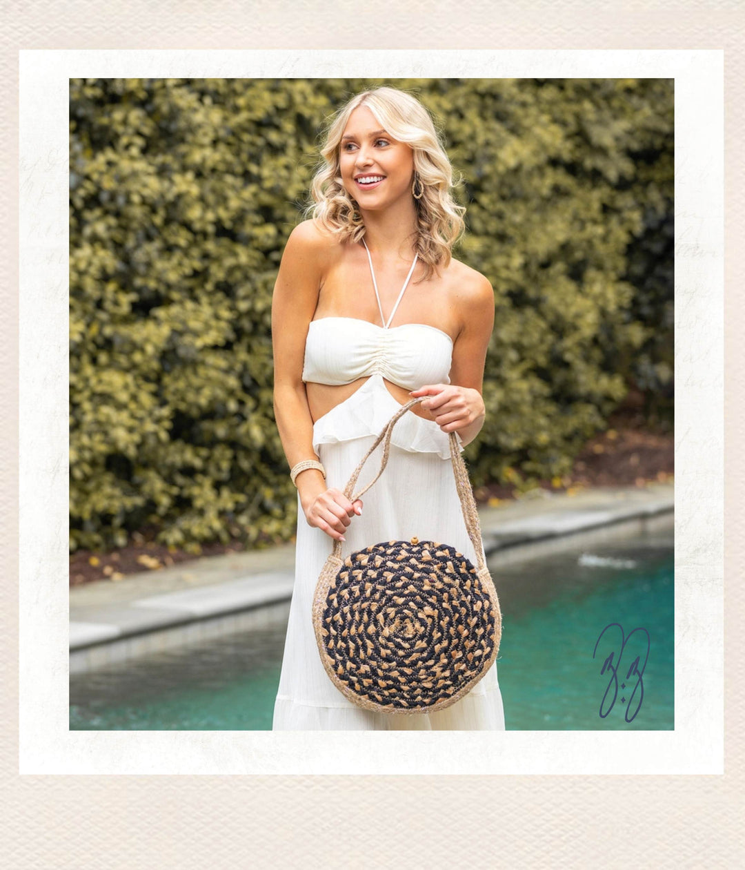 Woven Jute Shoulder Bag