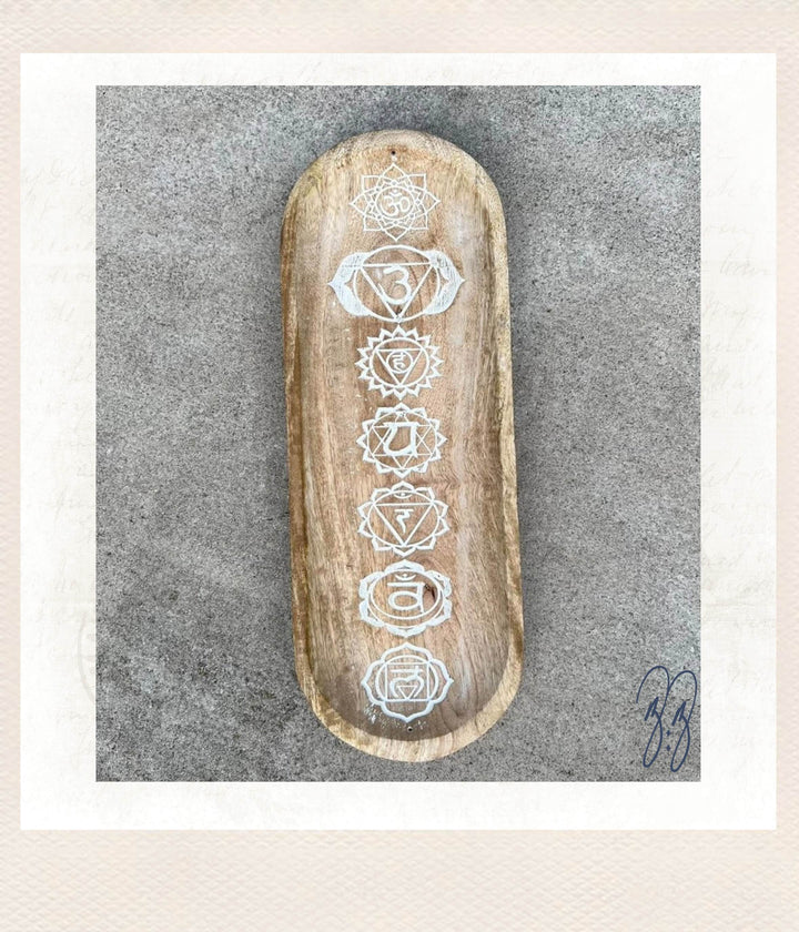 Wooden Chakra Incense Dish
