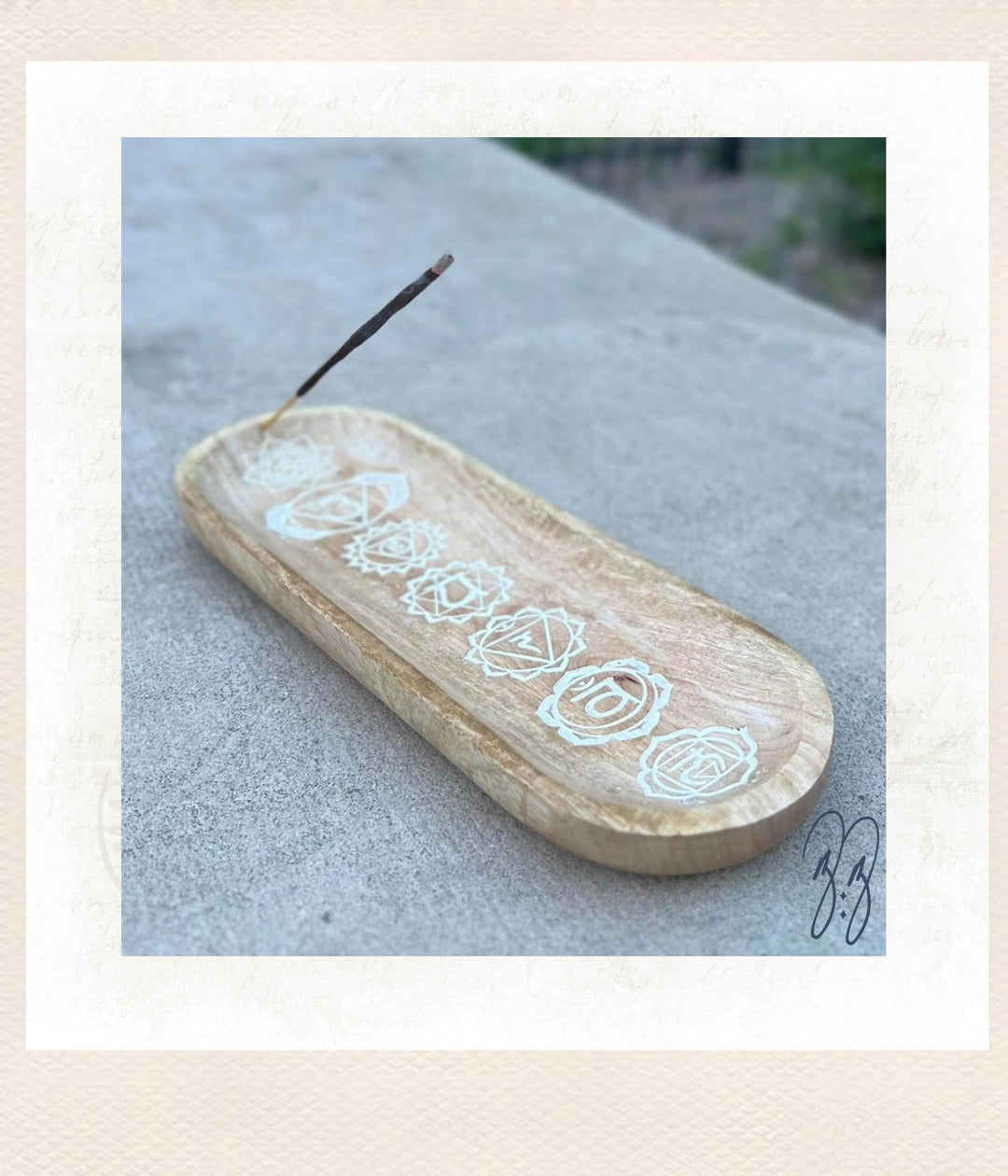 Wooden Chakra Incense Dish