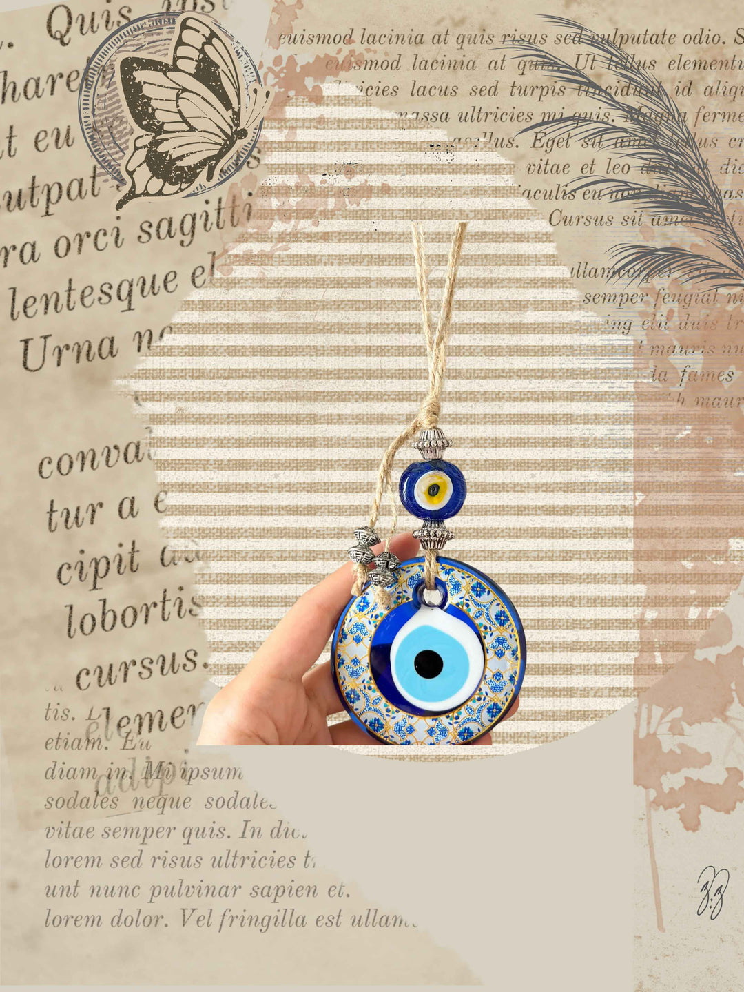 Evil Eye Blue Hanging Wall Decor