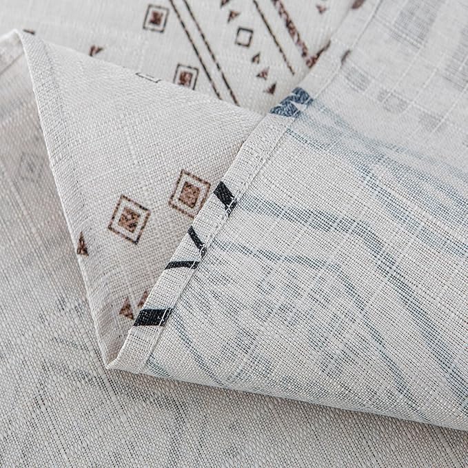 Boho Faux Linen Tablecloth