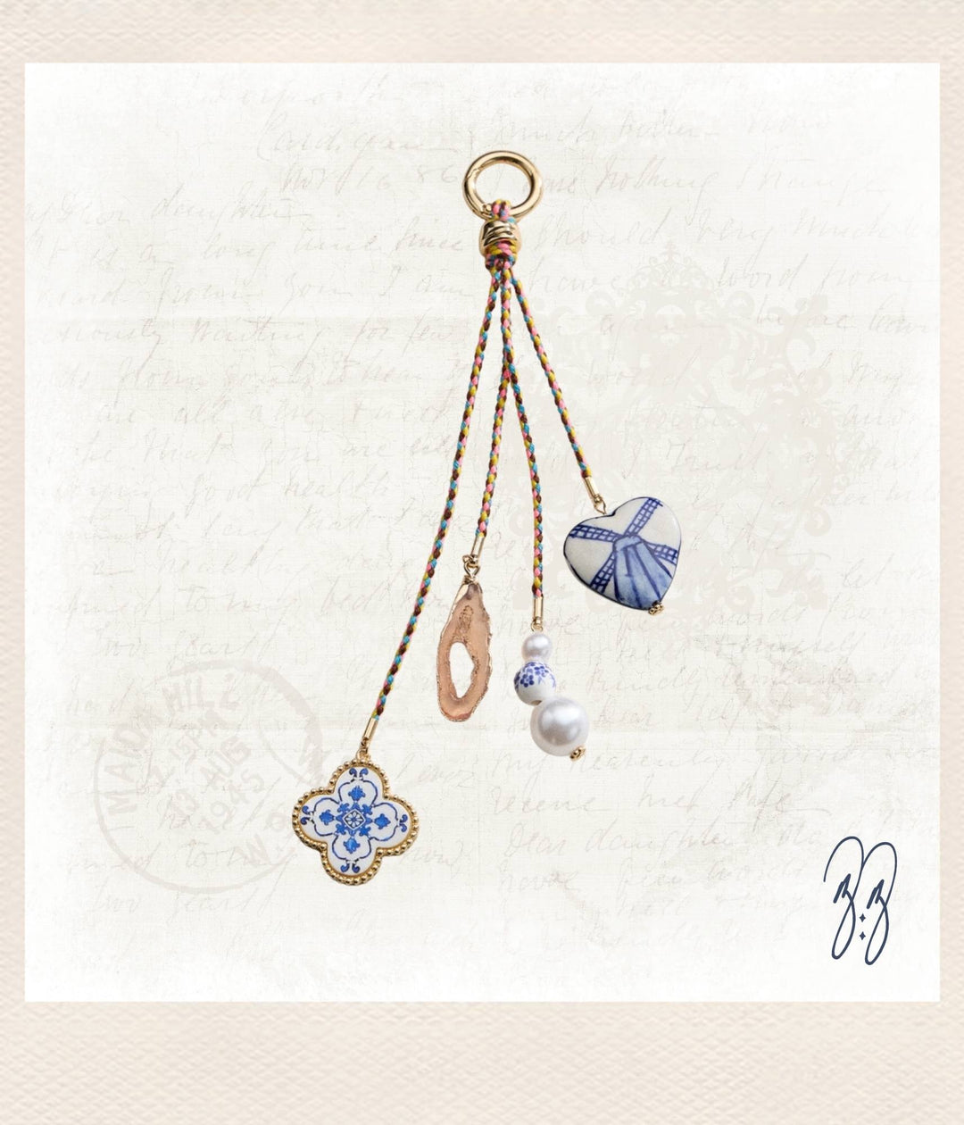 Ceramic and Pearl Charms