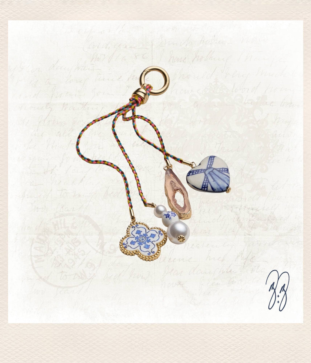 Ceramic and Pearl Charms