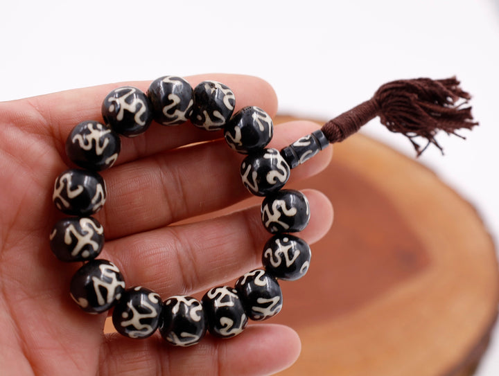 15 Bead Mala Om Bracelet