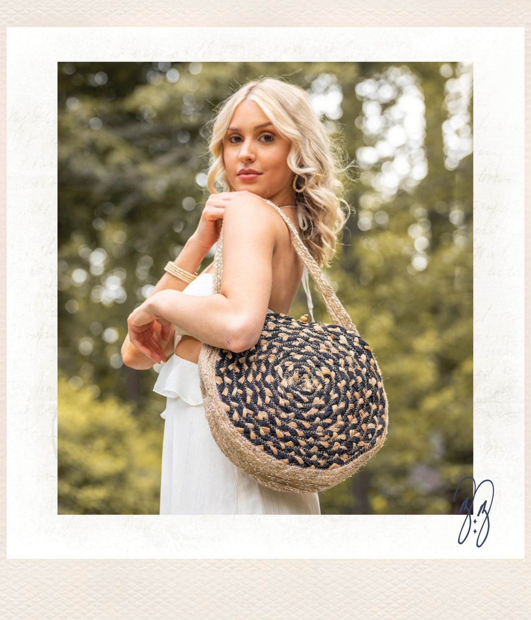 Woven Jute Shoulder Bag